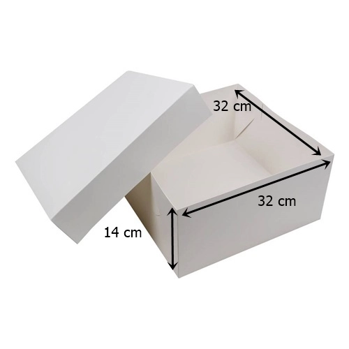 Pudełko na ciasto chrzest wesele komunia karton na tort opakowanie 32x32x14cm